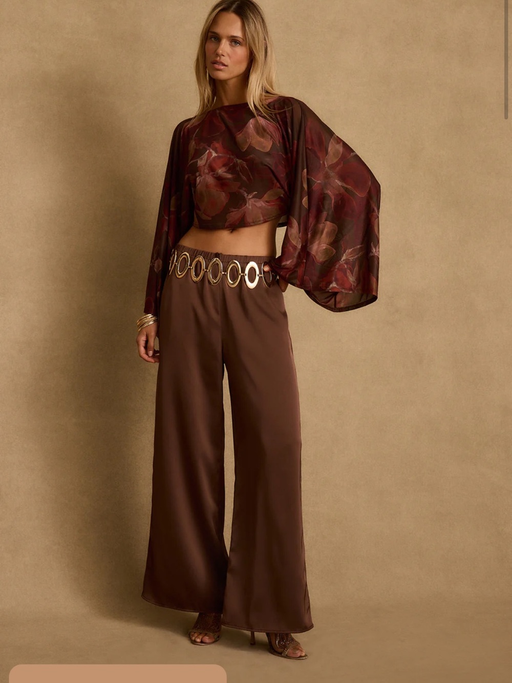 12th tribe, Clear Breeze Mulberry Floral Mesh Top